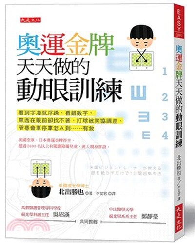 奧運金牌天天做的動眼訓練 : 看到字海就浮躁.看錯數字.東西在眼前卻找不著.打球被笑協調差.窄巷會車停車老A到......有救